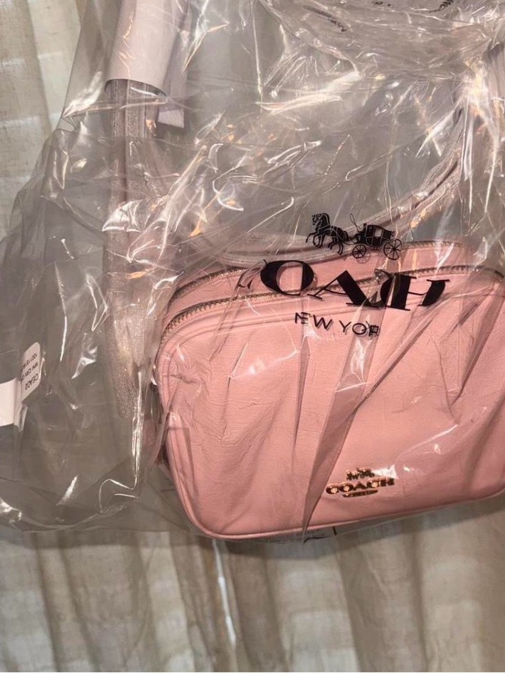 Coach Pink Leather Mini Carey